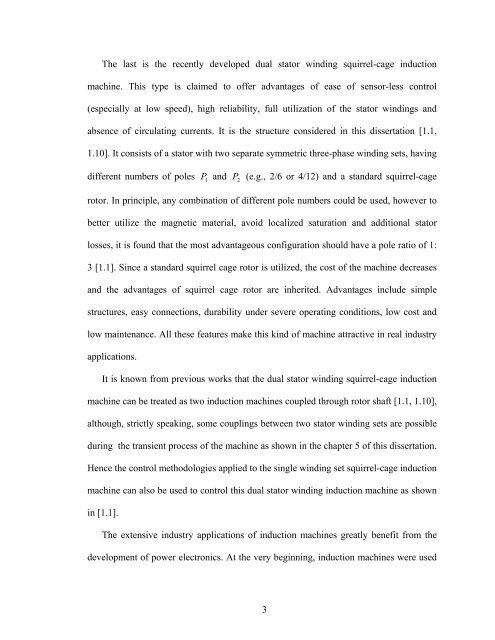 an investigation of dual stator winding induction machines