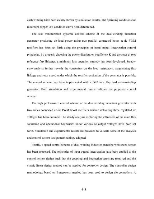 an investigation of dual stator winding induction machines