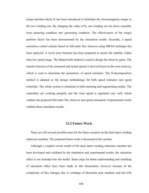 an investigation of dual stator winding induction machines