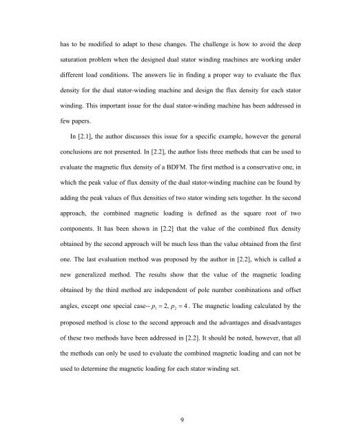 an investigation of dual stator winding induction machines