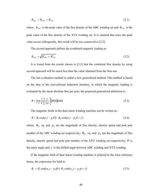 an investigation of dual stator winding induction machines