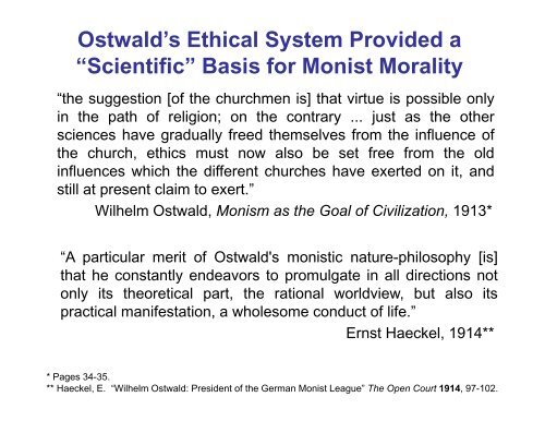 Exploring the New Atheist Movement with Wilhelm Ostwald, Early ...