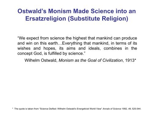 Exploring the New Atheist Movement with Wilhelm Ostwald, Early ...