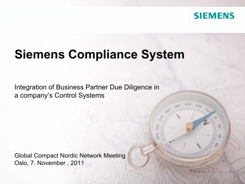 Business Partner Compliance Due Diligence - Global Compact ...
