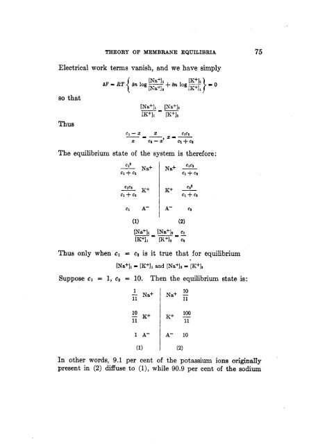 The theory of membrane equilibria