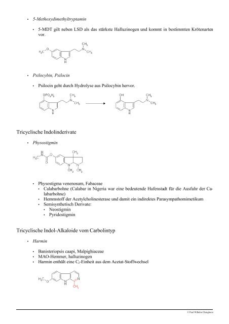 Vorlesung Pharmazeutische Biologie Derivate des Stickstoff ...