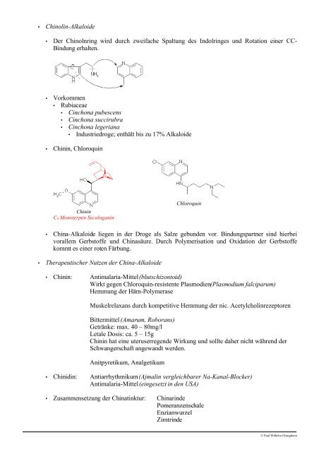 Vorlesung Pharmazeutische Biologie Derivate des Stickstoff ...