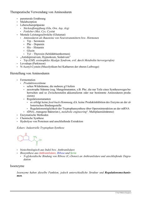 Vorlesung Pharmazeutische Biologie Derivate des Stickstoff ...