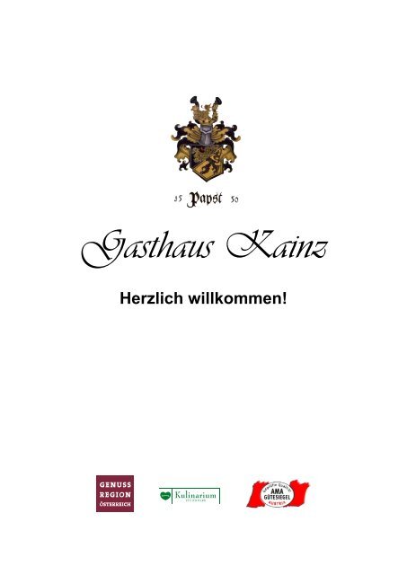 Download Speisekarte - Gasthaus Kainz
