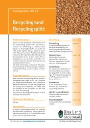Recyclingsand Recyclingsplitt - Steiermark