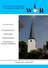 Juni - August 2010 - Evangelische Kirchengemeinde