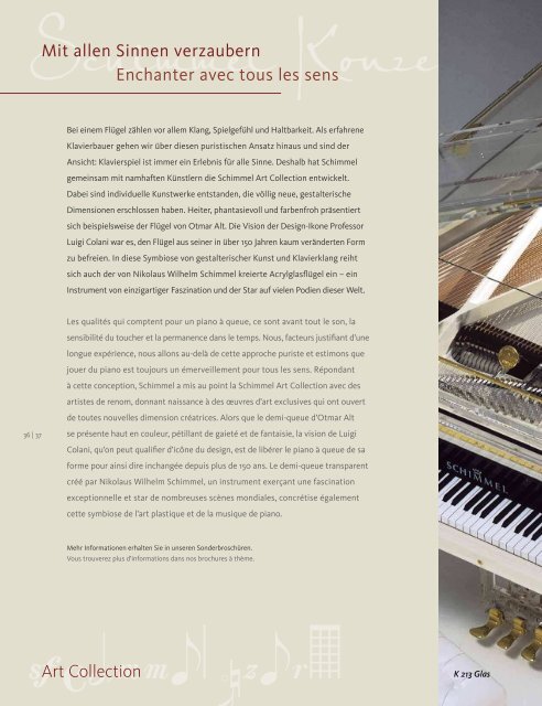 Catalogue des pianos SCHIMMEL série KONZERT téléchargeable au