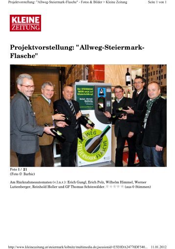 Projektvorstellung: "Allweg-Steiermark- Flasche"