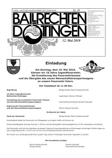 12. Mai 2010 - Ballrechten-Dottingen