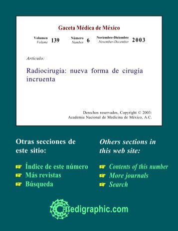 Radiocirugía: nueva forma de cirugía incruenta - edigraphic.com