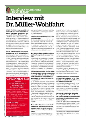 Interview mit Dr. Müller-Wohlfahrt
