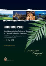 RACS ASC 2013 - Annual Scientific Congress - Royal Australasian ...
