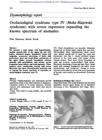 (Mohr-Majewski syndrome) with severe expression expanding the ...