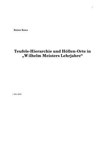 Teufels-Hierarchie und Höllen-Orte in - Wilhelm Meister Projekt ...