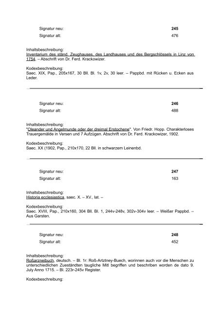 die handschriften der öffentl - Oberösterreichische Landesbibliothek