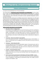 newsletter der marktgemeinde ardagger vorwort des bürgermeisters