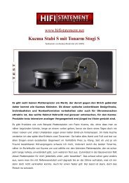 HifiStatement 02/2009 - KUZMA Stabi S mit Tonarm