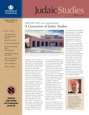 JudaicStudies - Center for Judaic Studies and Contemporary Jewish ...