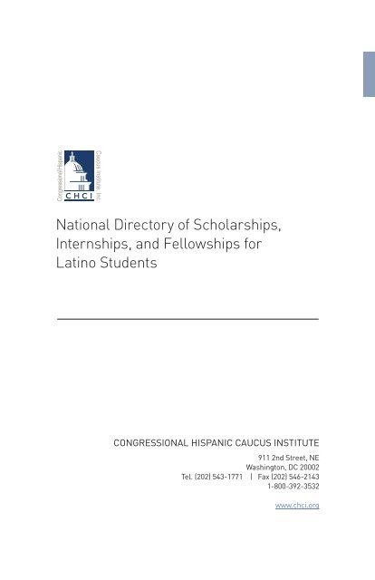 NATIONAL DIRECTORY - Congressional Hispanic Caucus Institute