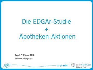 Die EDGAr-Studie + Apotheken-Aktionen - Bayer Diabetes Care ...