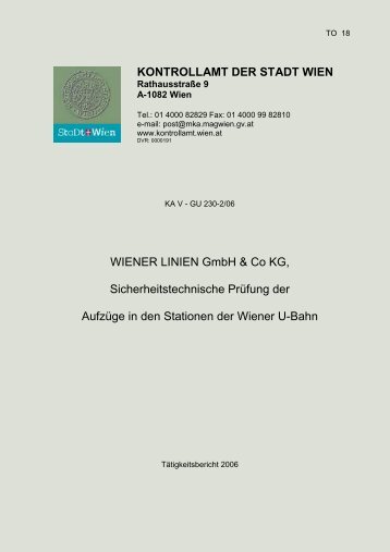 1-18-KA-V-GU-230-2-6 - Kontrollamt der Stadt Wien