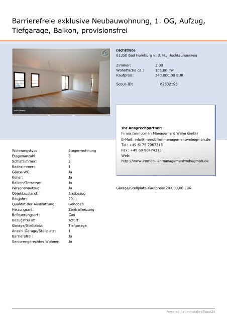 Barrierefreie Exklusive Neubauwohnung 1 Og Aufzug Tiefgarage