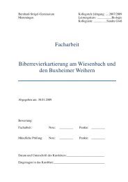 Facharbeit Biberrevierkartierung am Wiesenbach ... - German Weber