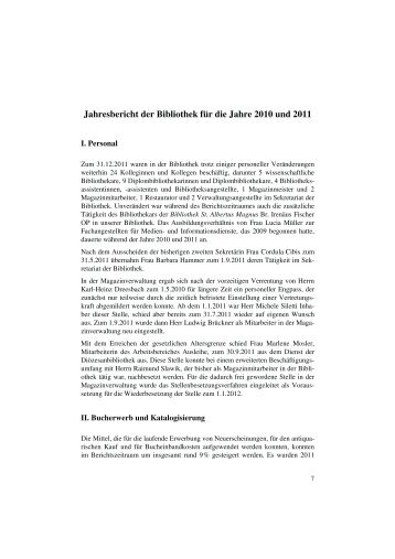 Jahresbericht 2010/11 - Erzbischöfliche Diözesan