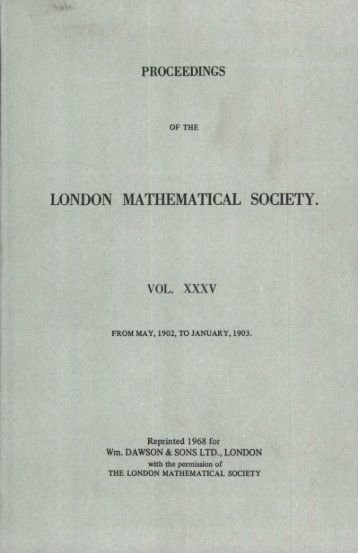 Front Matter (PDF) - Proceedings London Mathematical Society