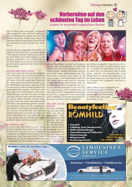 Das Magazin für Südthüringen - Börner PR Werbung & Druck GmbH
