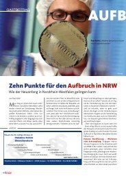 Zehn Punkte für den Aufbruch in NRW - CDU Landtagsfraktion NRW