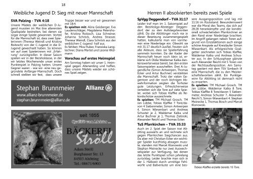 1. Ausgabe 2012/13 - TV Altötting Handball