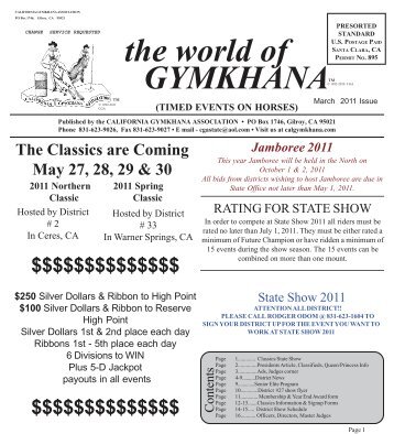 the world of GYMKHANA (TIMED EVENTS ON HORSES - California ...