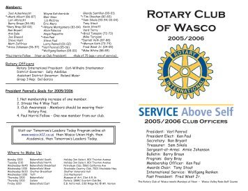 Rotary Club of Wasco