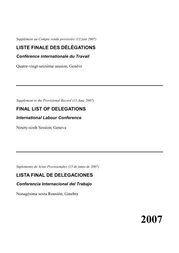 liste finale2 - International Labour Organization