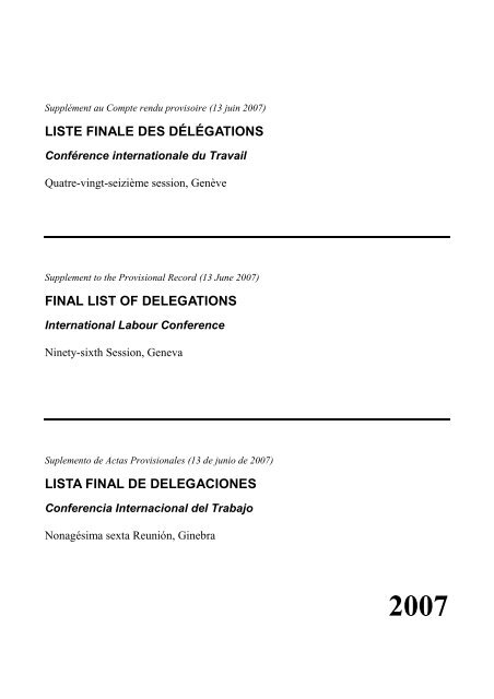 liste finale2 - International Labour Organization