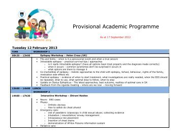 UCT Paediatric Provi.. - Department of Paediatrics and Child Health