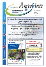 Amtsblatt 17/2012 - Verbandsgemeinde Hochspeyer