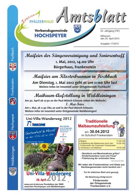 Amtsblatt 17/2012 - Verbandsgemeinde Hochspeyer