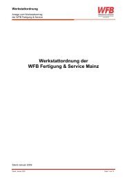 Werkstattordnung der WFB Fertigung & Service Mainz