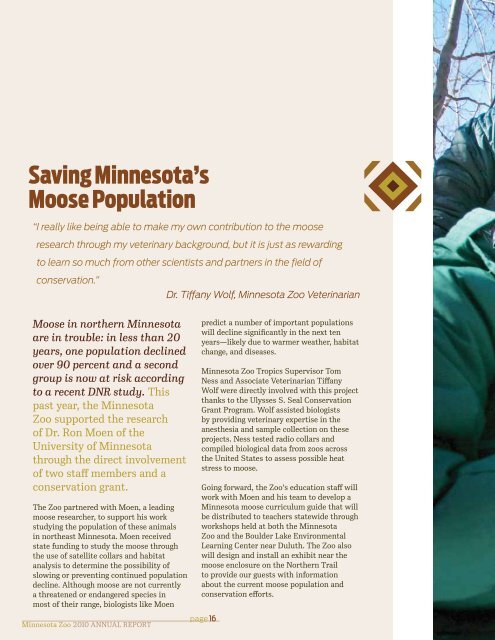 2010 ANNUAL REPORT Minnesota Zoo