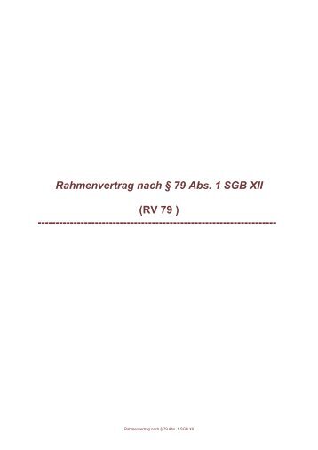 Rahmenvertrag nach § 79 Abs. 1 SGB XII (RV 79 ...