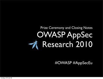 OWASP AppSec Research 2010