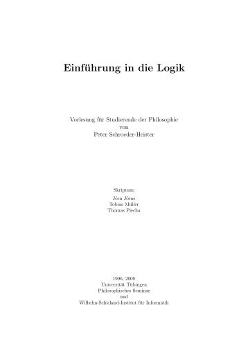 Einführung in die Logik - Logik und Sprachtheorie / Mathematische ...