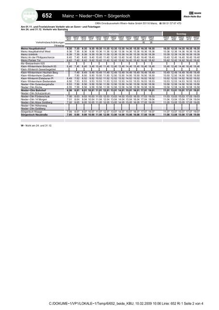 Mainz − Nieder−Olm − Sörgenloch - RNN – Rhein Nahe ...